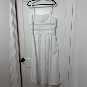 NWT ZARA white midi dress with lace detail size XXL